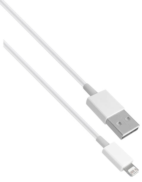 istock USB and Lightning cable and connector, insulated on yellow background 2173594040
