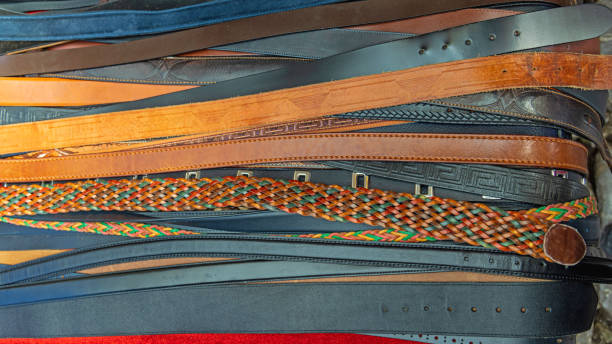 Many Leather Belts Fashion Collection Accessory Second Hand