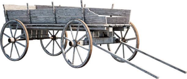 istock old carriage isolated on white background , clipping path 2173612955