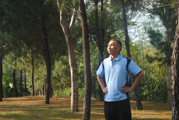 istock A man is relaxing in natural outdoor. 2173615263
