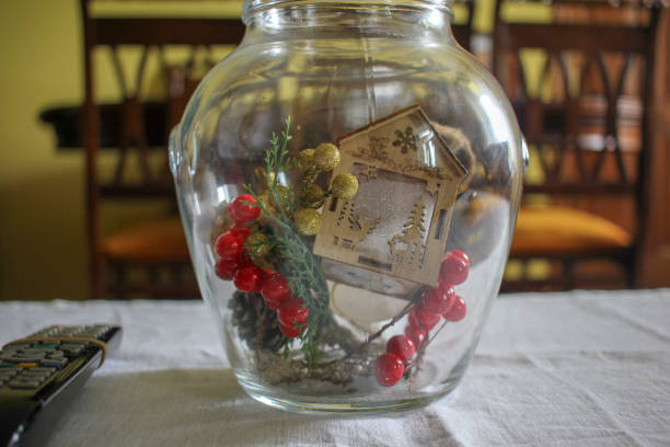 istock Christmas Ornaments in a Glass Jar 2173617241