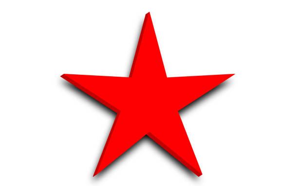 istock 3d star with cresent on white background with shadow. Cute realistic cartoon 3d render of sparkling  star Illustration for rating concept, nursery decor, game, app, sticker 2173626728