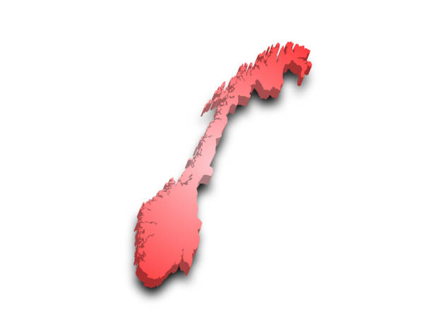 istock 3d Map of Norway country with color. Norway map, Norge, noreg, No 2173627219