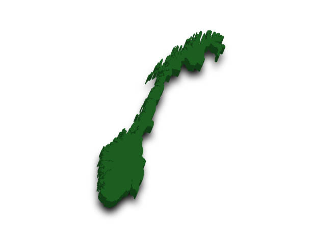 istock 3d Map of Norway country with color. Norway map, Norge, noreg, No 2173627448