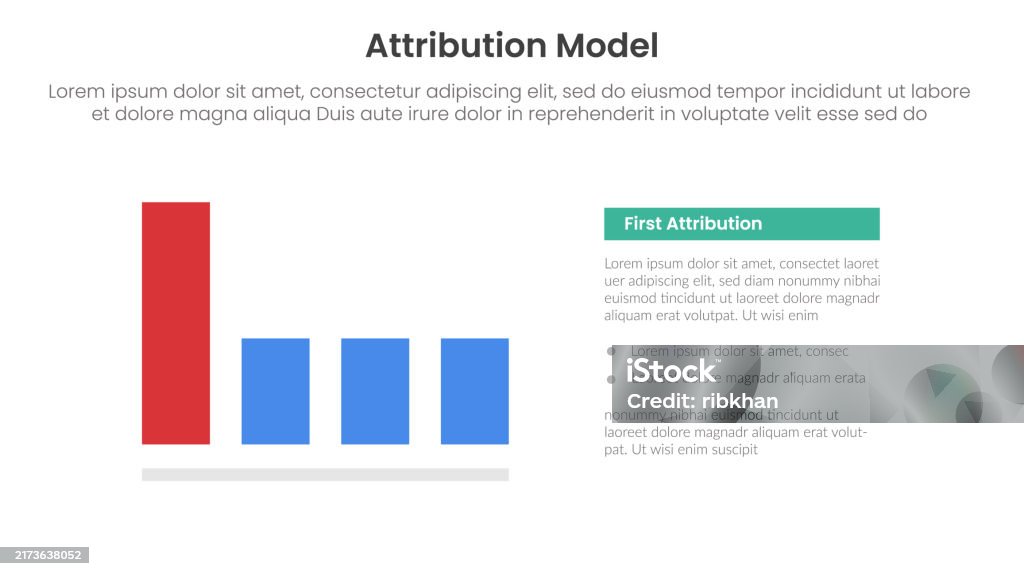 First Click Attribution Model Attribution Model Infographic Template Banner With First Click Or Touch ...
