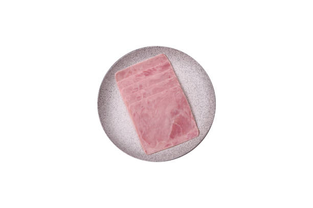 istock Ham cut into square slices for making delicious nutritious sandwiches 2173646817