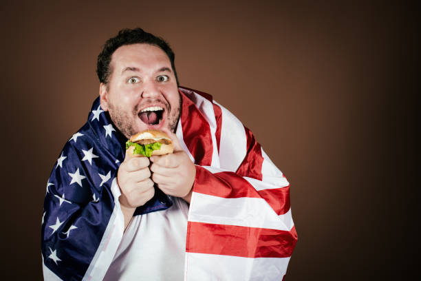 istock Problems with excess weight. Fat man with a big belly. 2173648821