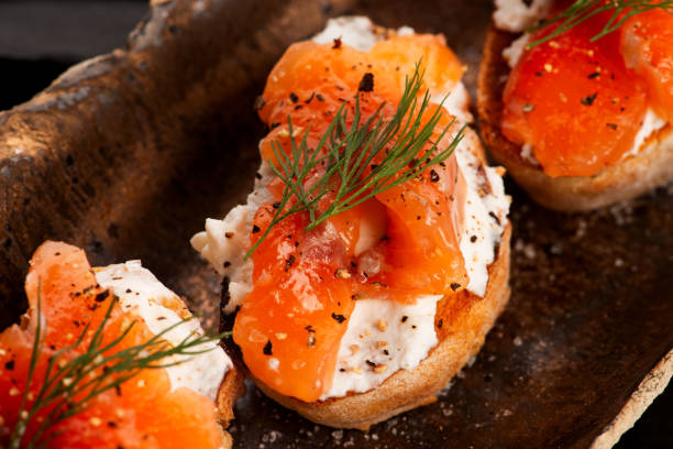 istock Fresh sandwich with gravlax salmon 2173651736