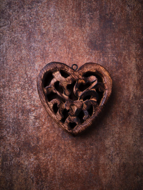 Christmas ornament on a rustic stone background. Soft focus. Top view. Copy space.