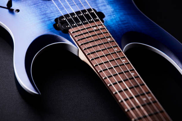 istock Fretboard of modern electric guitar. Close up. 2173661686
