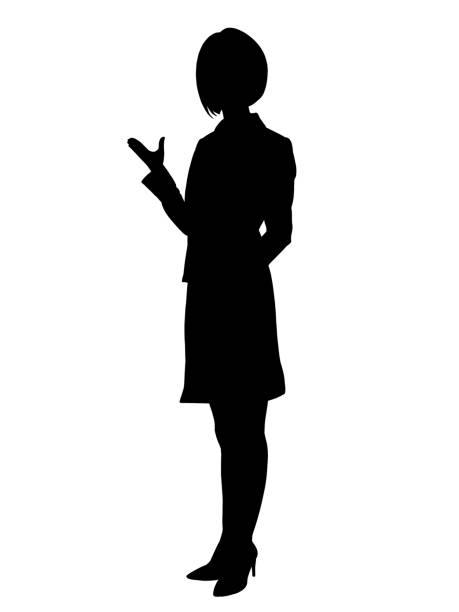 Silhouette of a woman guiding.
