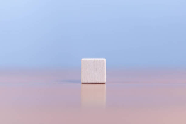 istock Wooden blocks on wooden table, white banner background with space for text, empty template, business and education concept. 2173665014