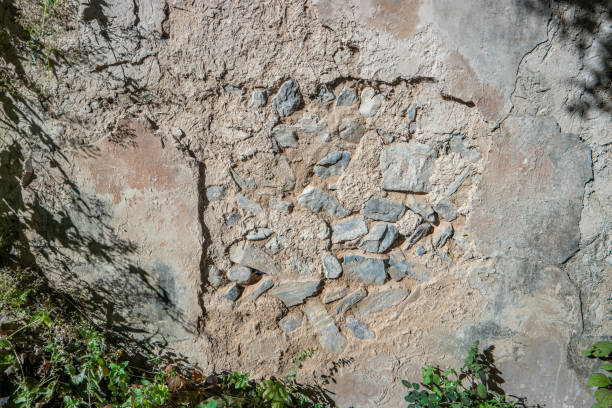 Unshaped stone wall pattern,wall made of rocks
