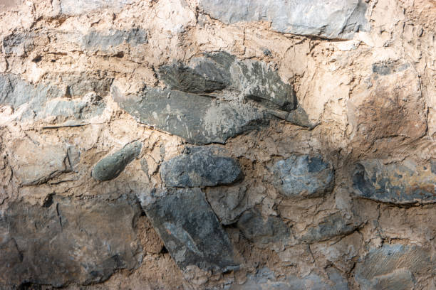 Unshaped stone wall pattern,wall made of rocks