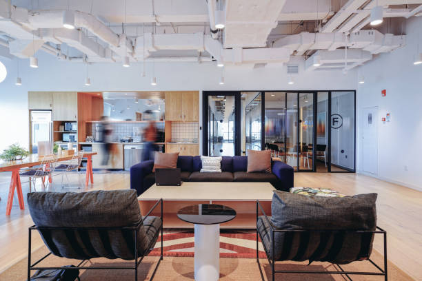 istock A vibrant and modern co-working space with a mix of comfortable lounge seating and work tables 2173679703