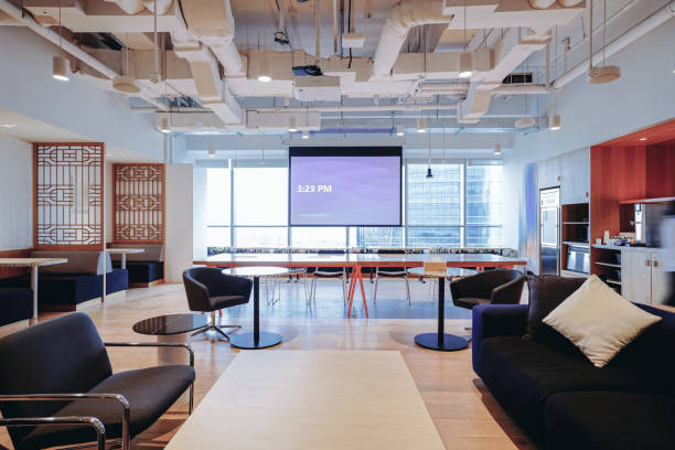 istock A vibrant and modern co-working space with a mix of comfortable lounge seating and work tables 2173679820