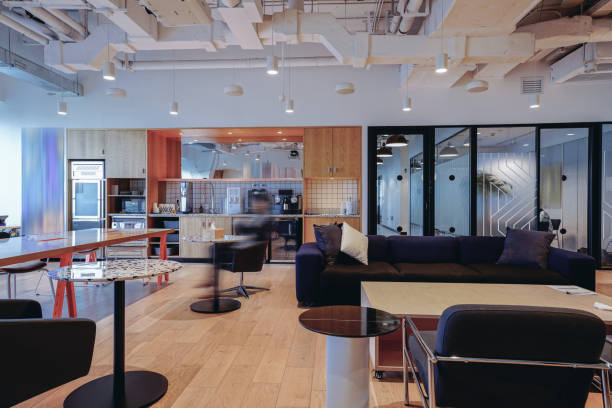 istock A vibrant and modern co-working space with a mix of comfortable lounge seating and work tables 2173680253