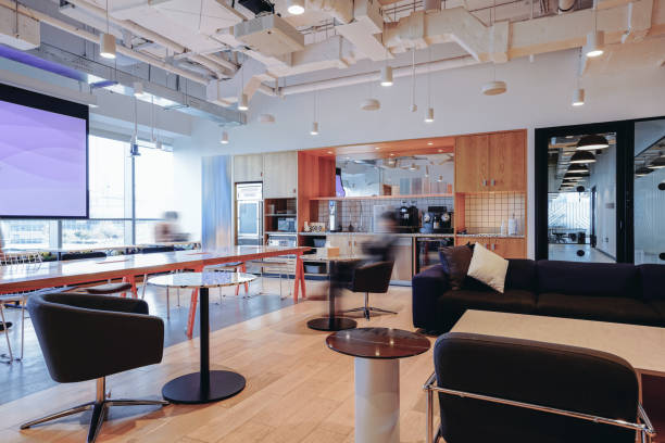 istock A vibrant and modern co-working space with a mix of comfortable lounge seating and work tables 2173680283
