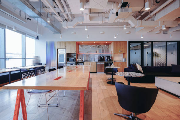 istock A vibrant and modern co-working space with a mix of comfortable lounge seating and work tables 2173680748