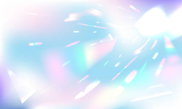 Background rainbow prism reflection sun Abstract gradient background rainbow prism reflection sun catcher. Refraction of diamond rays, sparks and broken glass. Vector illustration. dispersion stock illustrations