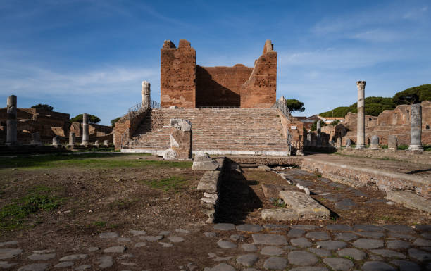 istock Back to the ancient Rome: pagan temples in Ostia Antica 2173685147