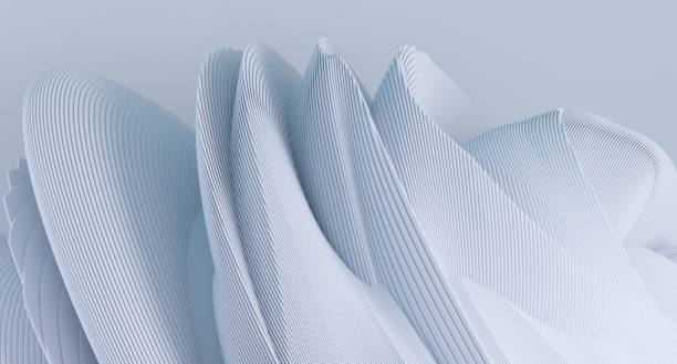 istock 3d render of abstract detailed shape. 2173686627