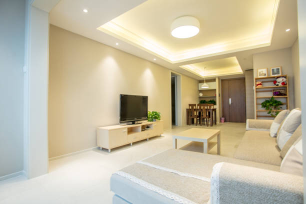 reception, waiting room with soft furniture with window and curtains in classic style. High quality photo