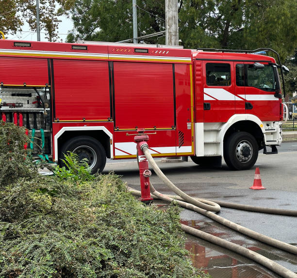 Firetrcuk at work on the street