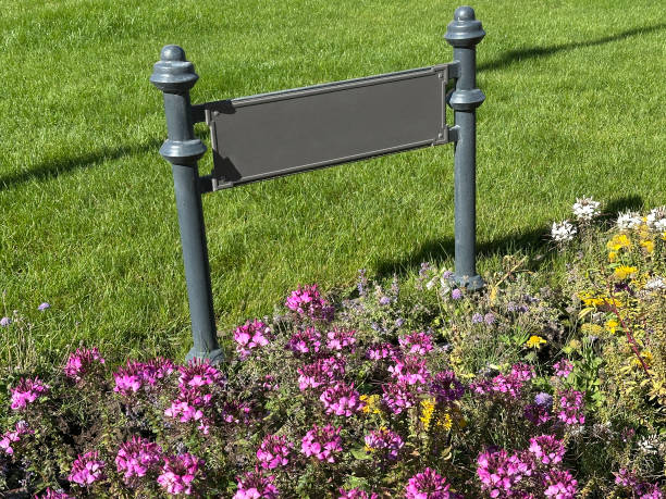 Information sign in the park outdoor