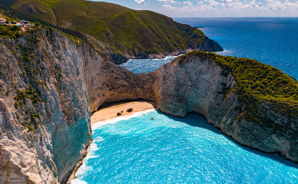 istock Navagio Beach in Zakynthos, Greece 2173695653