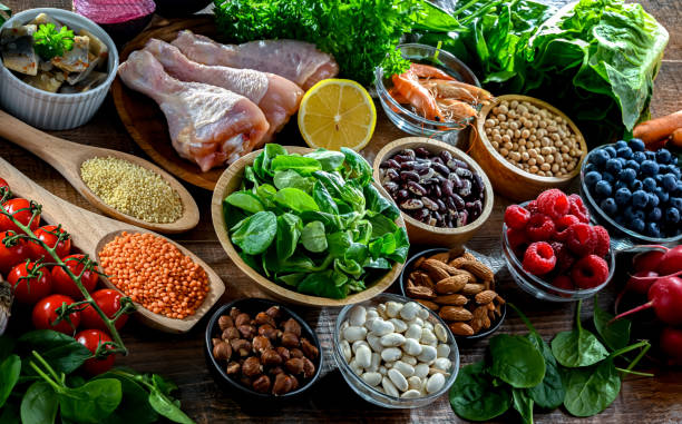 istock Food products representing the MIND diet 2173696956