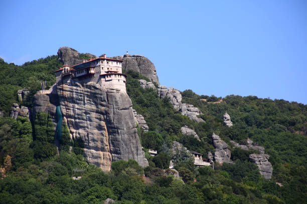 istock meteora landscape with rocky mountains and sanctuaries 2173706704