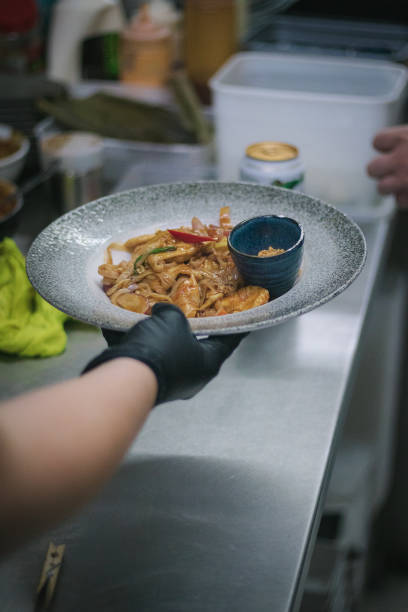 istock Plate of Pad Thai Chef Created ready to serve to eat 2173709494