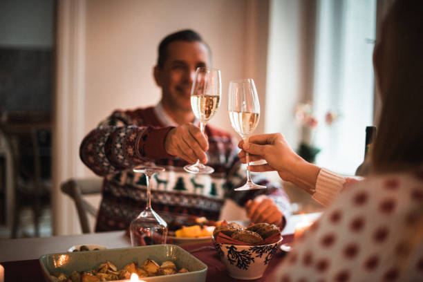 istock toasting during the christmas dinner 2173713386