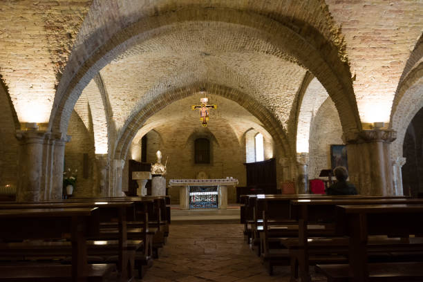 Chieti, Italy - March 29, 2024: Crypt of San Giustino church