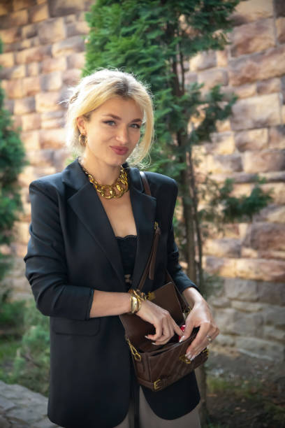 istock Beautiful woman with handbag 2173733161