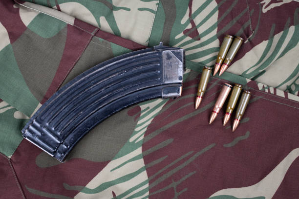 istock kalashnikov ammunition magazine with cartridges 2173733494
