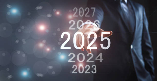 istock Businessman touching new year 2025 2173736484