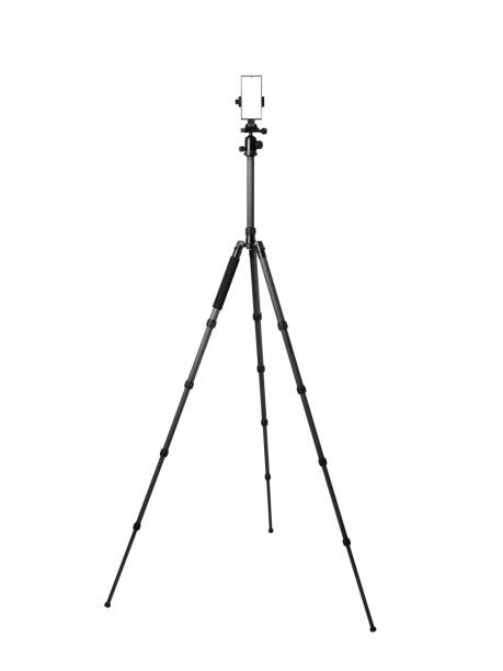 istock Smartphone on tripod camera stand isolated on white background. Technology concept. Business and finance concept. Advertising and promotion concept. Marketing and online shopping concept. Health care and beauty care concept. 2173737700