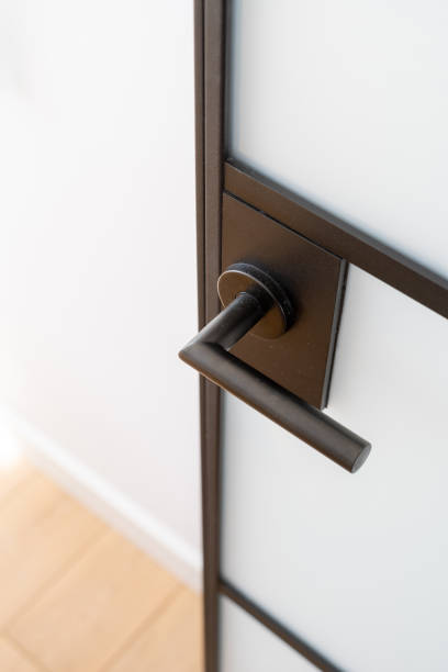 istock A close-up view of a modern door handle with a sleek design 2173743268