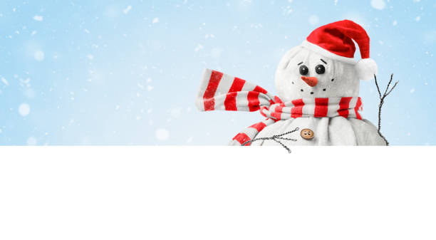 istock snowman in Santa hat 2173753650