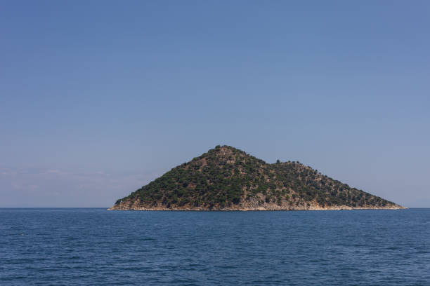 istock Seascape. Sea and blue sky with white clouds. 2173761285