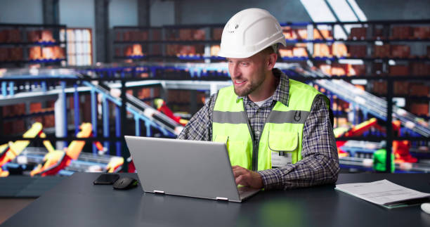 istock Man Staff In Parcel Delivery Center 2173781979
