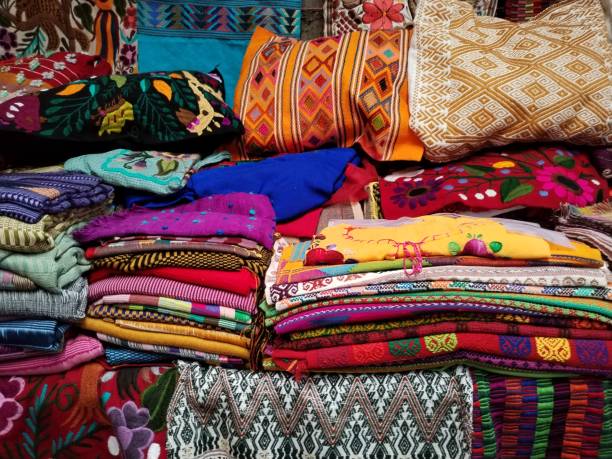 istock Mayan colonial fabric colorful textile hand made in chiapas mexico 2173787367