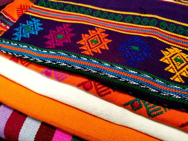 istock Mayan colonial fabric colorful textile hand made in chiapas mexico 2173787371
