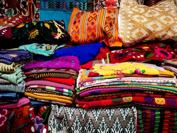 istock Mayan colonial fabric colorful textile hand made in chiapas mexico 2173787382