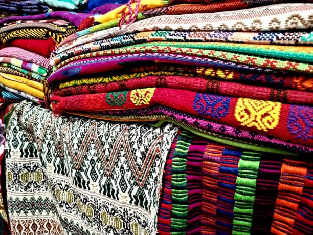 istock Mayan colonial fabric colorful textile hand made in chiapas mexico 2173787415