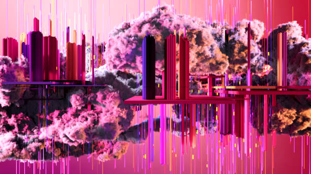 istock Dreamscape Towers in a Cloud-Kissed Horizon 2173788129