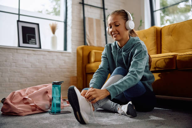 istock Happy athletic woman getting ready for sports training. 2173792266