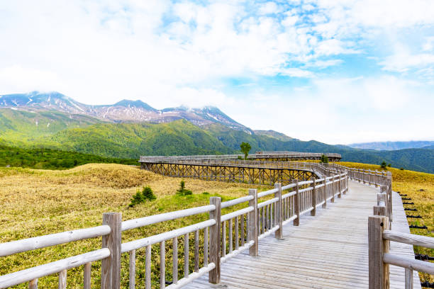 Shiretoko Five Lakes, Hokkaido.Shiretoko Mountain Range.